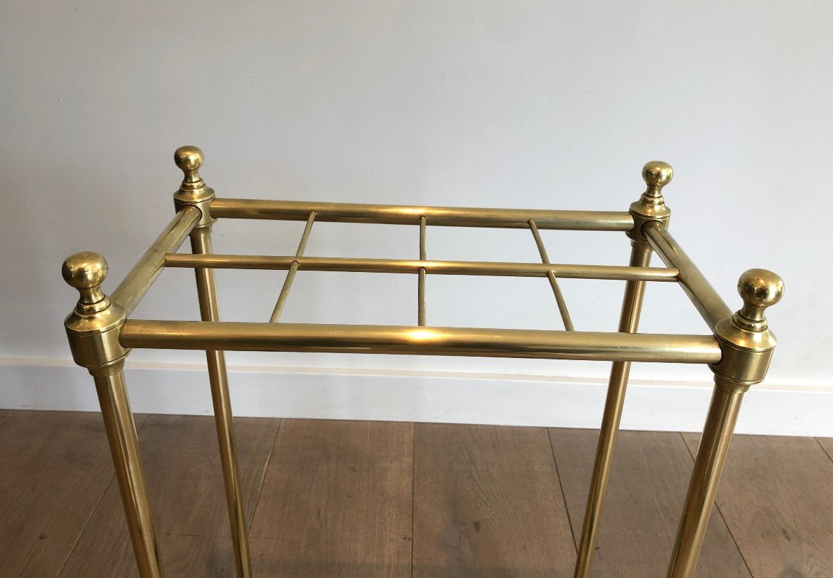 Rectangular Brass And Cast Iron Umbrella Stand. French. Circa 1900-photo-4