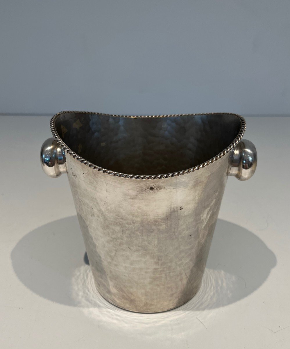 Silver Plated Champagne Bucket. French. Circa 1930-photo-3