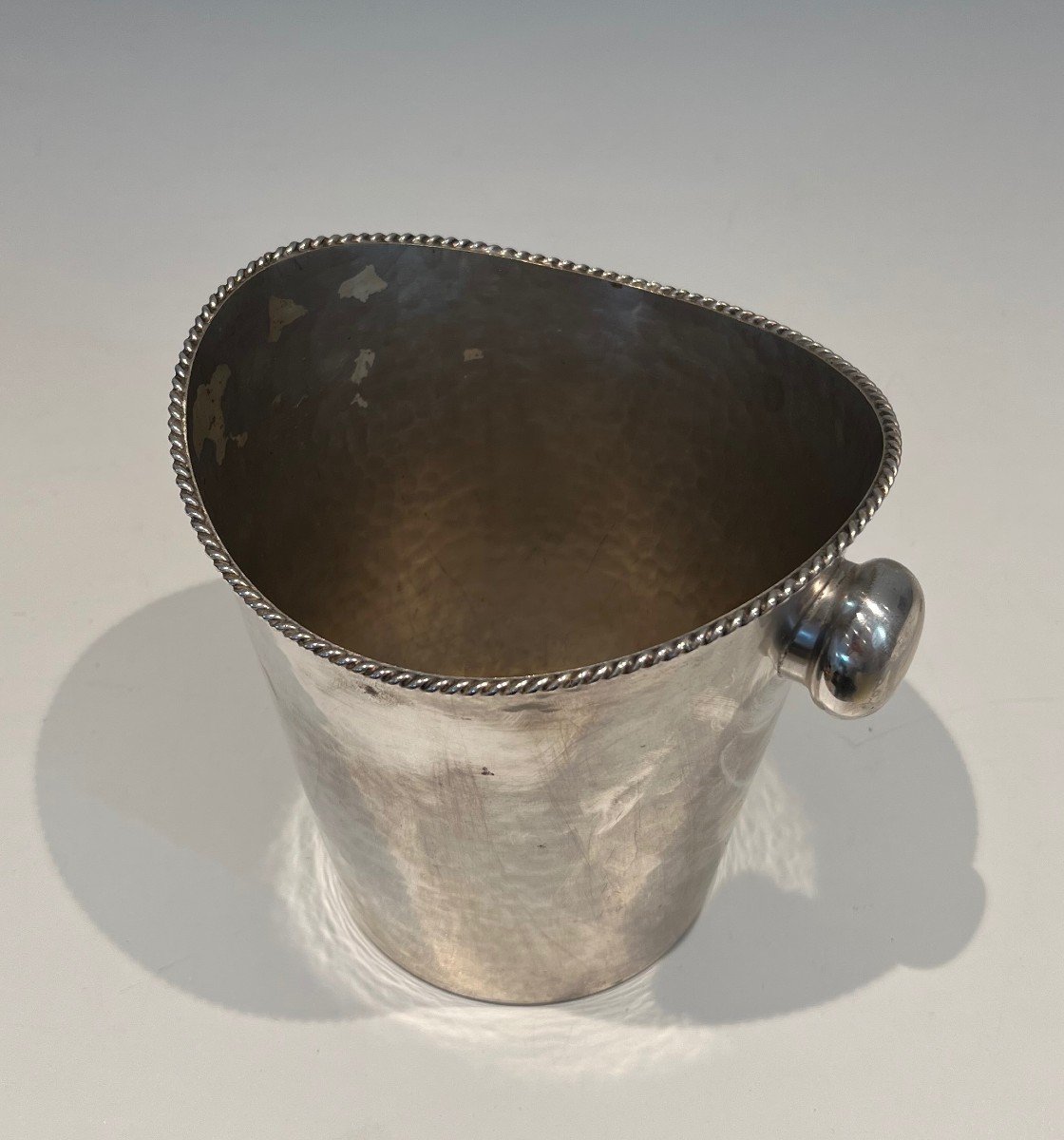 Silver Plated Champagne Bucket. French. Circa 1930-photo-4