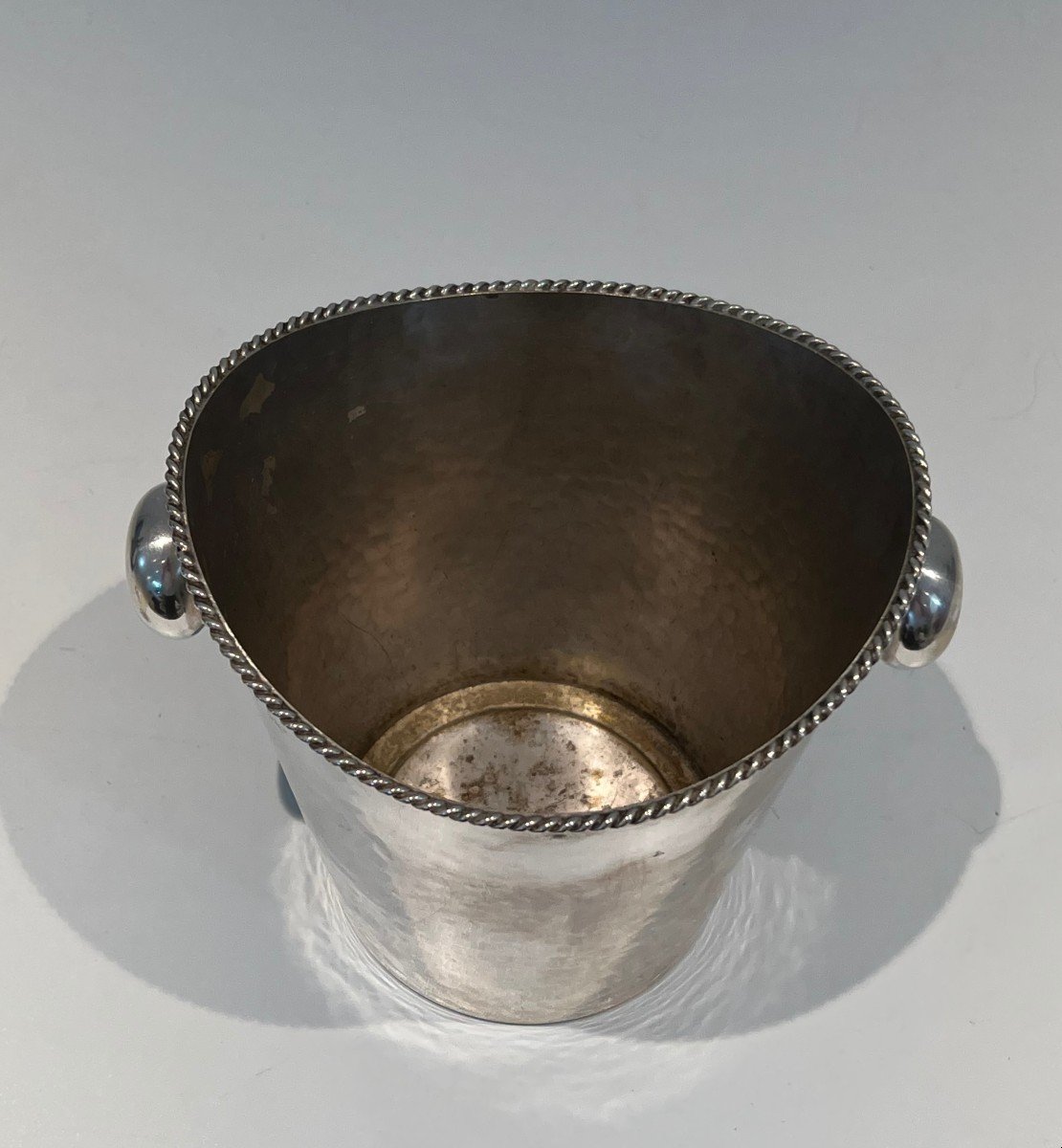 Silver Plated Champagne Bucket. French. Circa 1930-photo-1