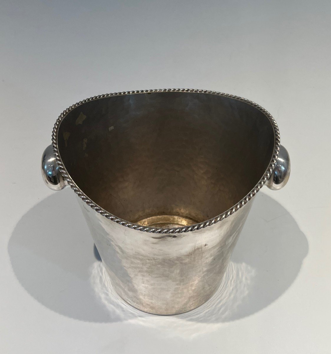 Silver Plated Champagne Bucket. French. Circa 1930-photo-6