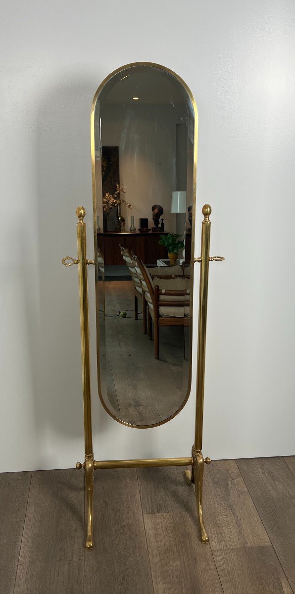 Removable Neoclassical Style Psyche Mirror. French Work. Circa 1940-photo-2