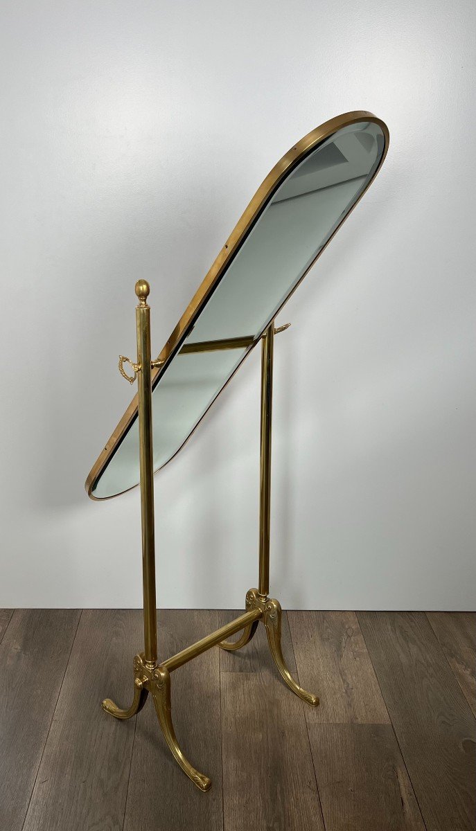 Removable Neoclassical Style Psyche Mirror. French Work. Circa 1940-photo-4