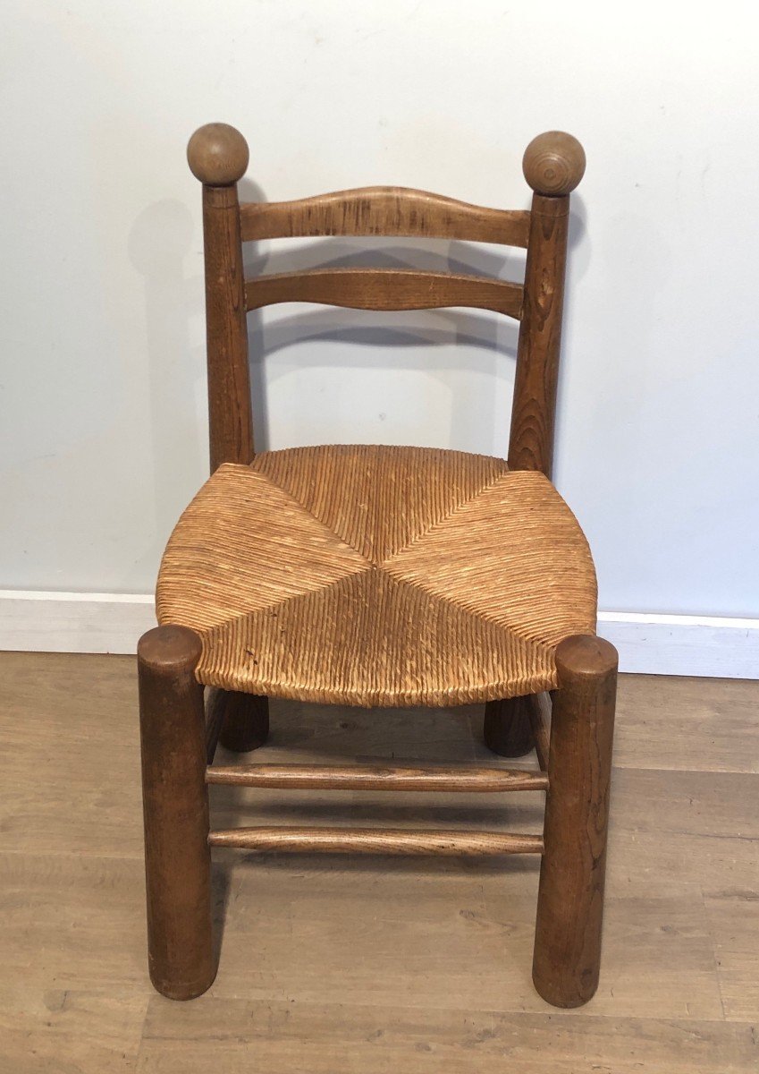 Set Of 4 Brutalist Chairs By French Designer Charles Dudouyt. Circa 1950-photo-1