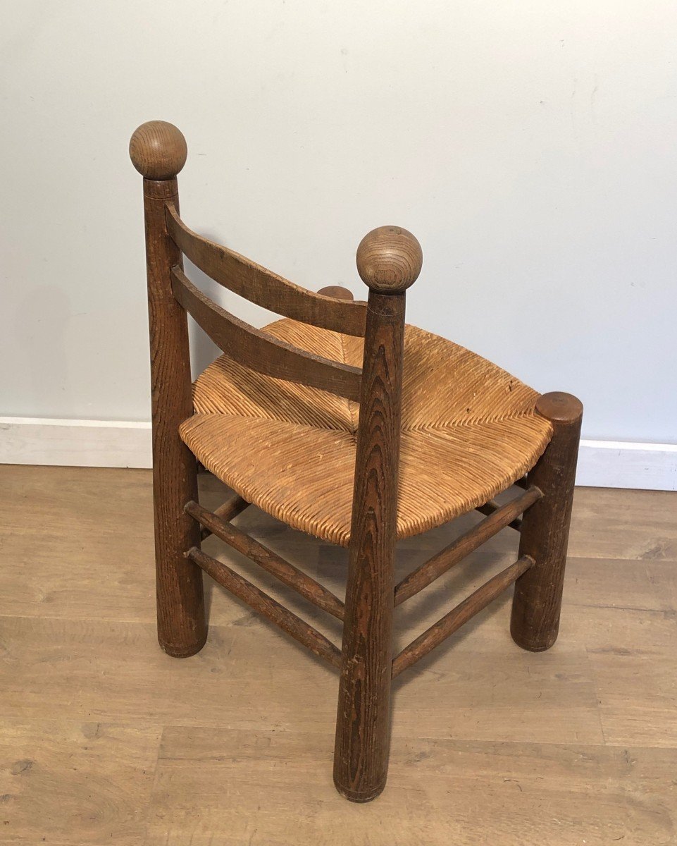 Set Of 4 Brutalist Chairs By French Designer Charles Dudouyt. Circa 1950-photo-7