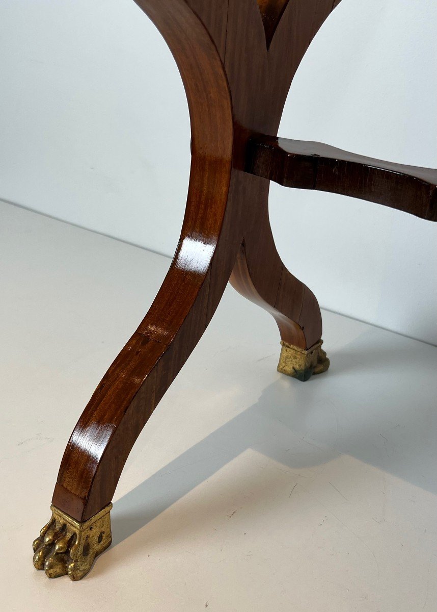 Mahogany Planter With Amaranth Inlay, "x" Base And Bronze Claw Feet From The Charles X Period-photo-5