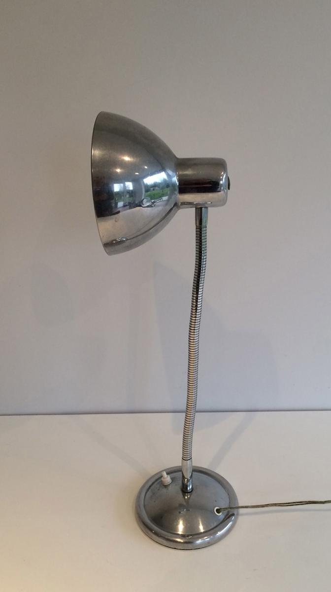 Swinging Chrome Lamp. Circa 1960-photo-3