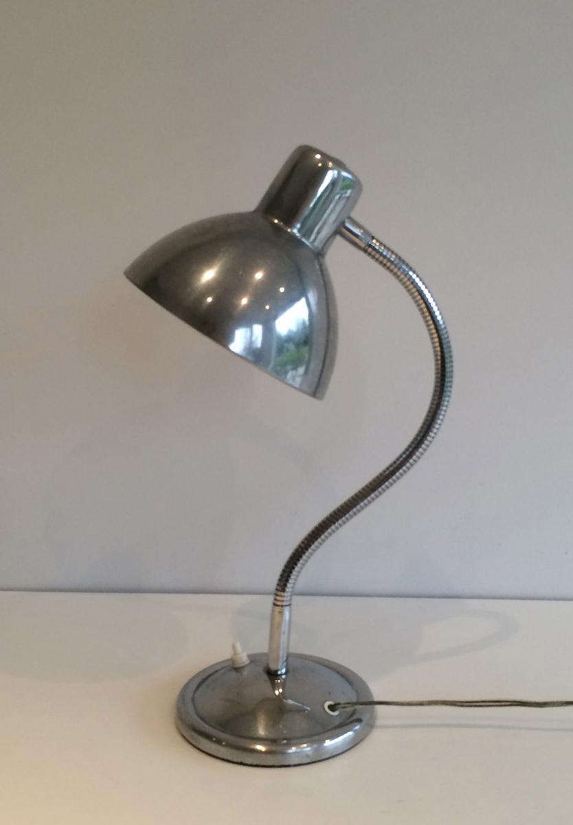 Swinging Chrome Lamp. Circa 1960-photo-5