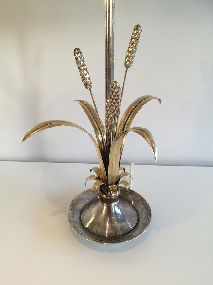 Beautiful Light Silver Metal And Brass For Wheat Ears. Around 1940-photo-4