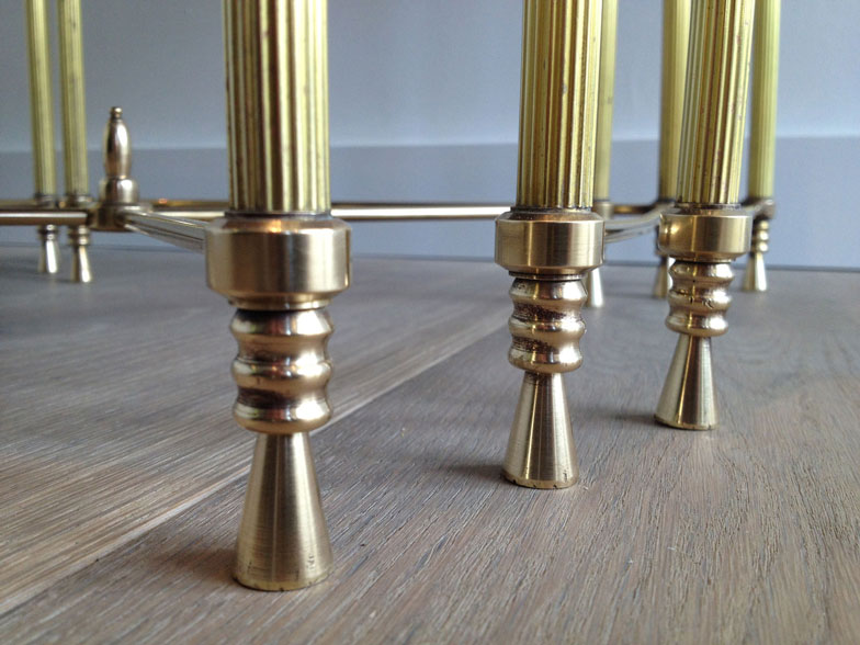 Suite Of 3 Nesting Tables With Mirror Trays. Around 1960-photo-4