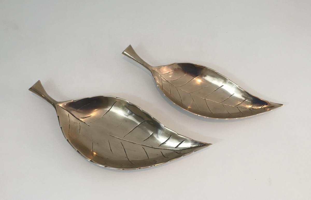 Decorative Brass Leaves. French. Circa 1970 