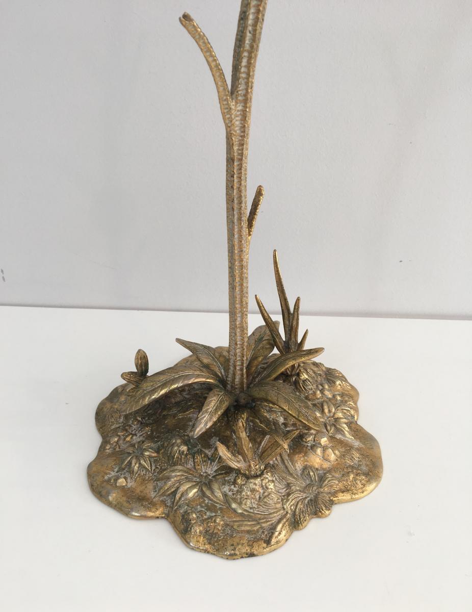 Bronze Decorative Element Representing A Sunflower. Around 1960-photo-4