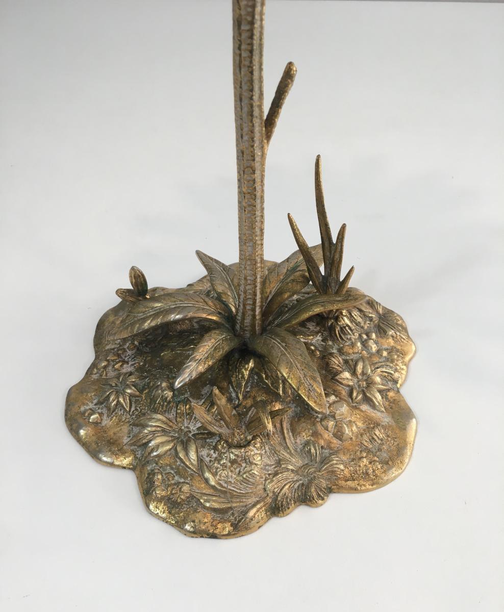 Bronze Decorative Element Representing A Sunflower. Around 1960-photo-5