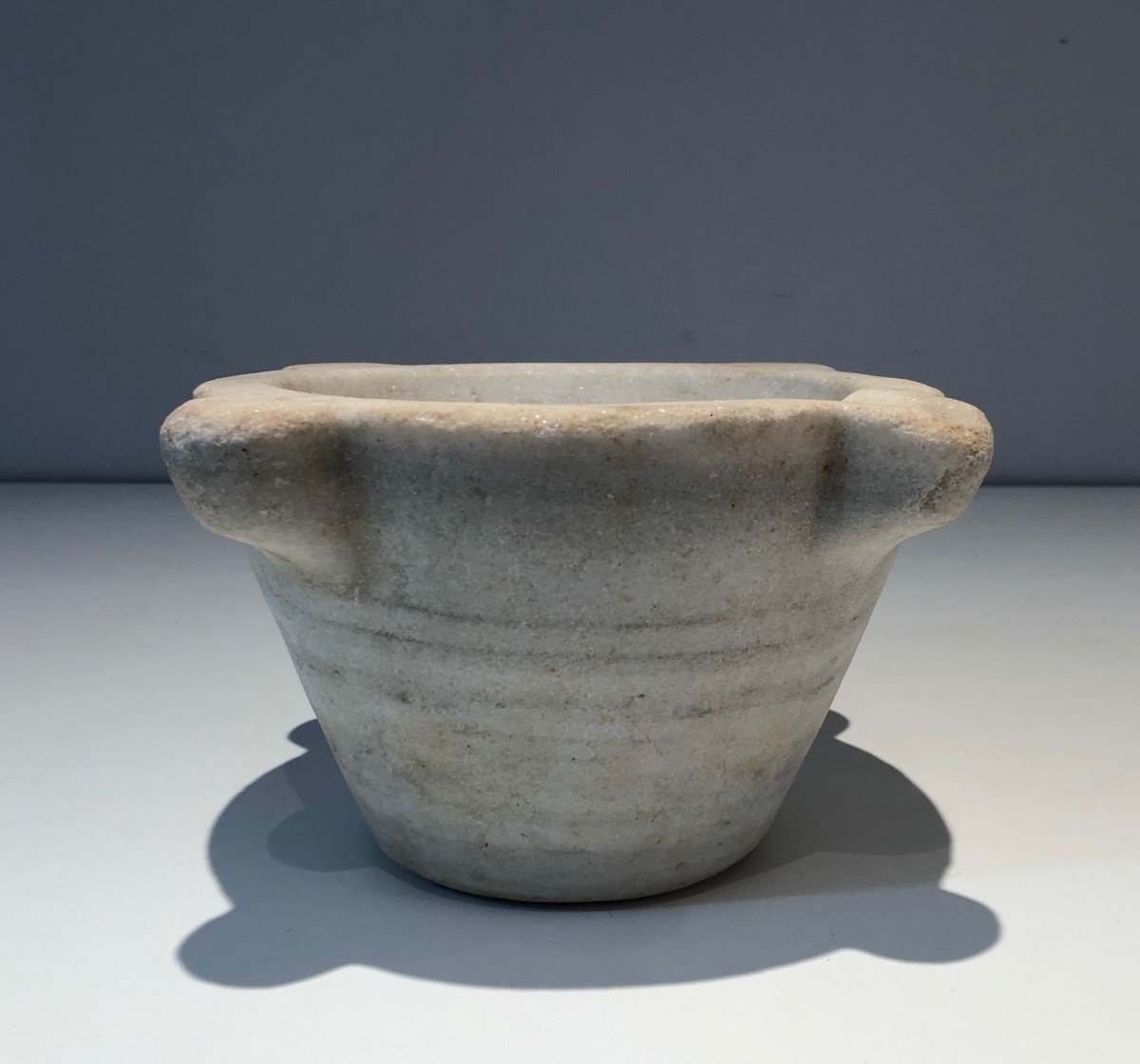 Marble Mortar. French. 18th Century-photo-2