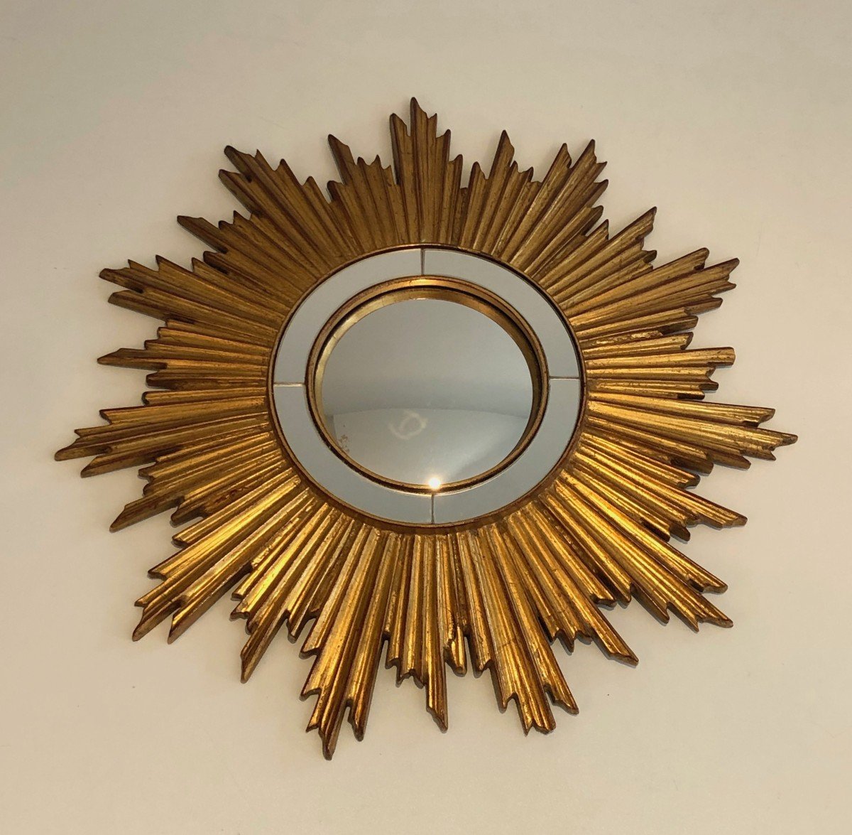 Gilt Resin Sunburst Mirror. French. Circa 1970-photo-2