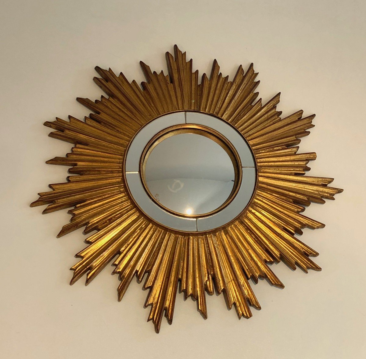 Gilt Resin Sunburst Mirror. French. Circa 1970-photo-3