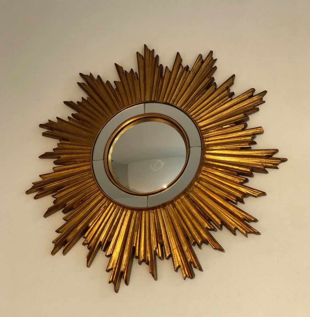 Gilt Resin Sunburst Mirror. French. Circa 1970-photo-1