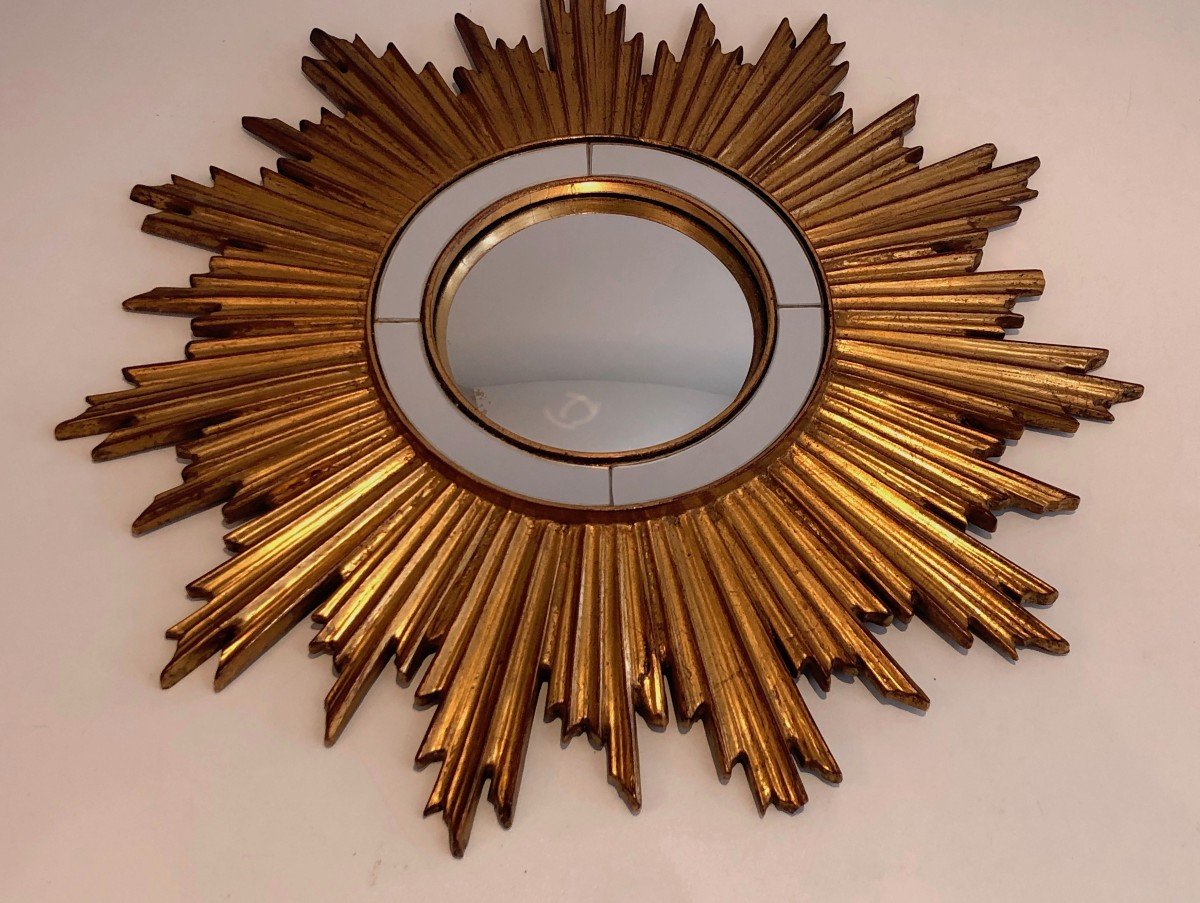 Gilt Resin Sunburst Mirror. French. Circa 1970-photo-3