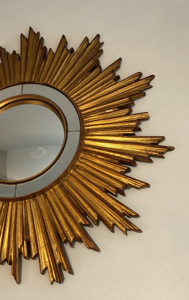 Gilt Resin Sunburst Mirror. French. Circa 1970-photo-4