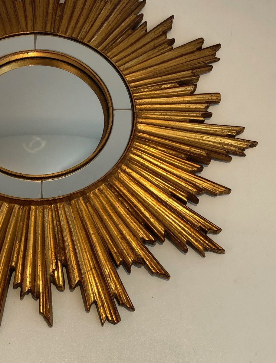 Gilt Resin Sunburst Mirror. French. Circa 1970-photo-5