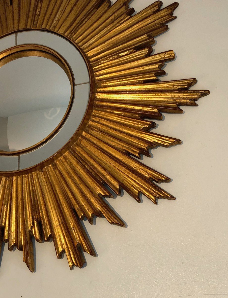 Gilt Resin Sunburst Mirror. French. Circa 1970-photo-6