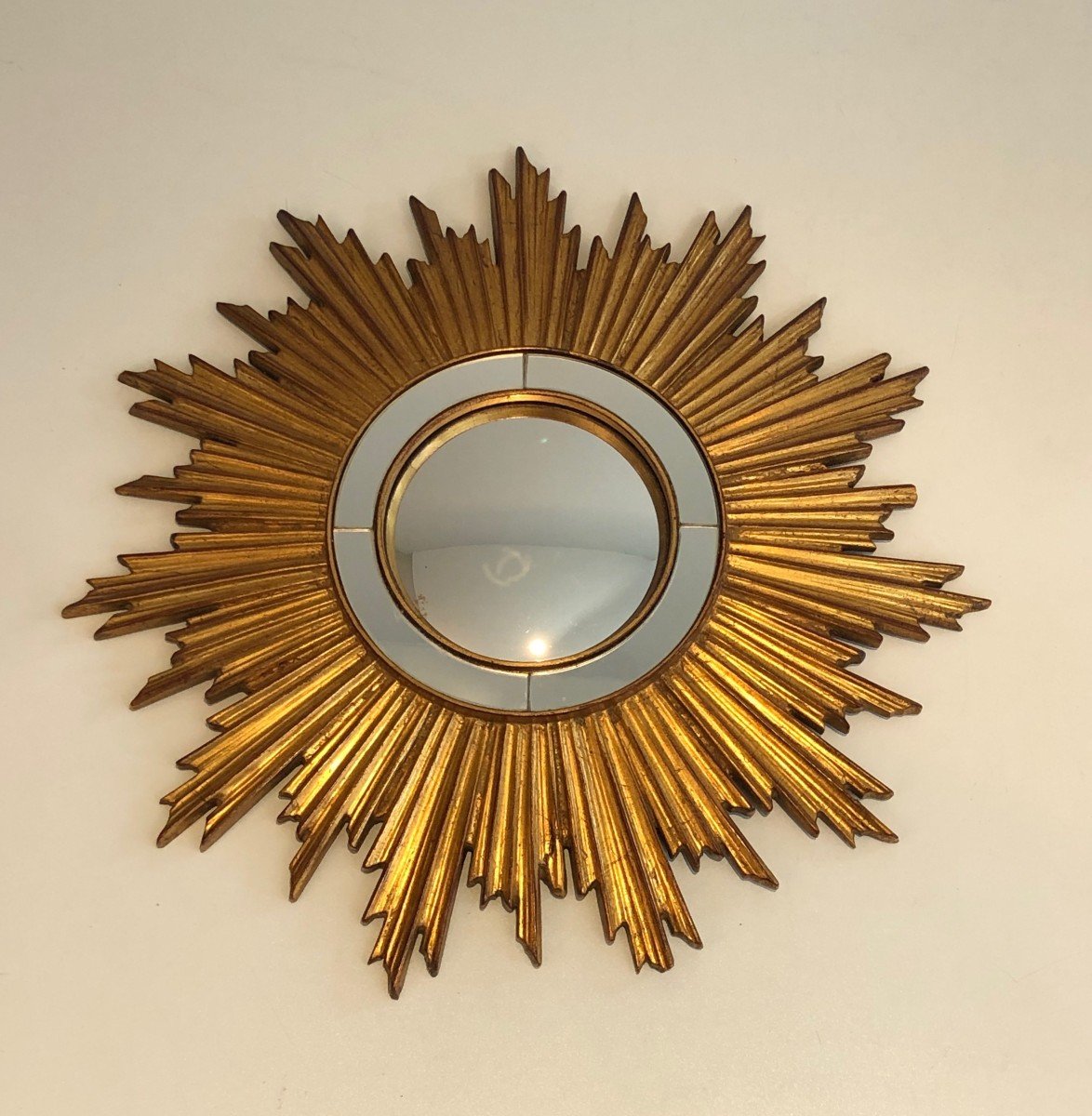 Gilt Resin Sunburst Mirror. French. Circa 1970