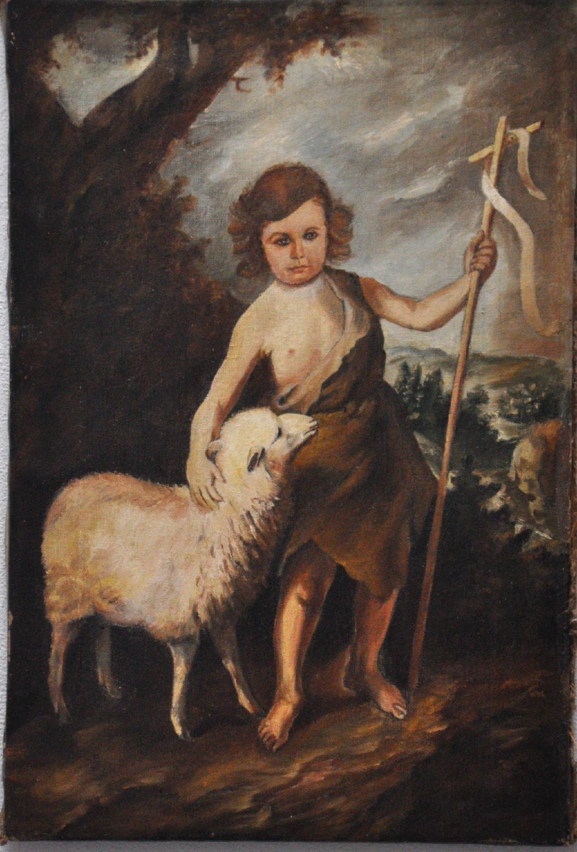 The Little Shepherd Oil On Canvas Late 19th Century French School