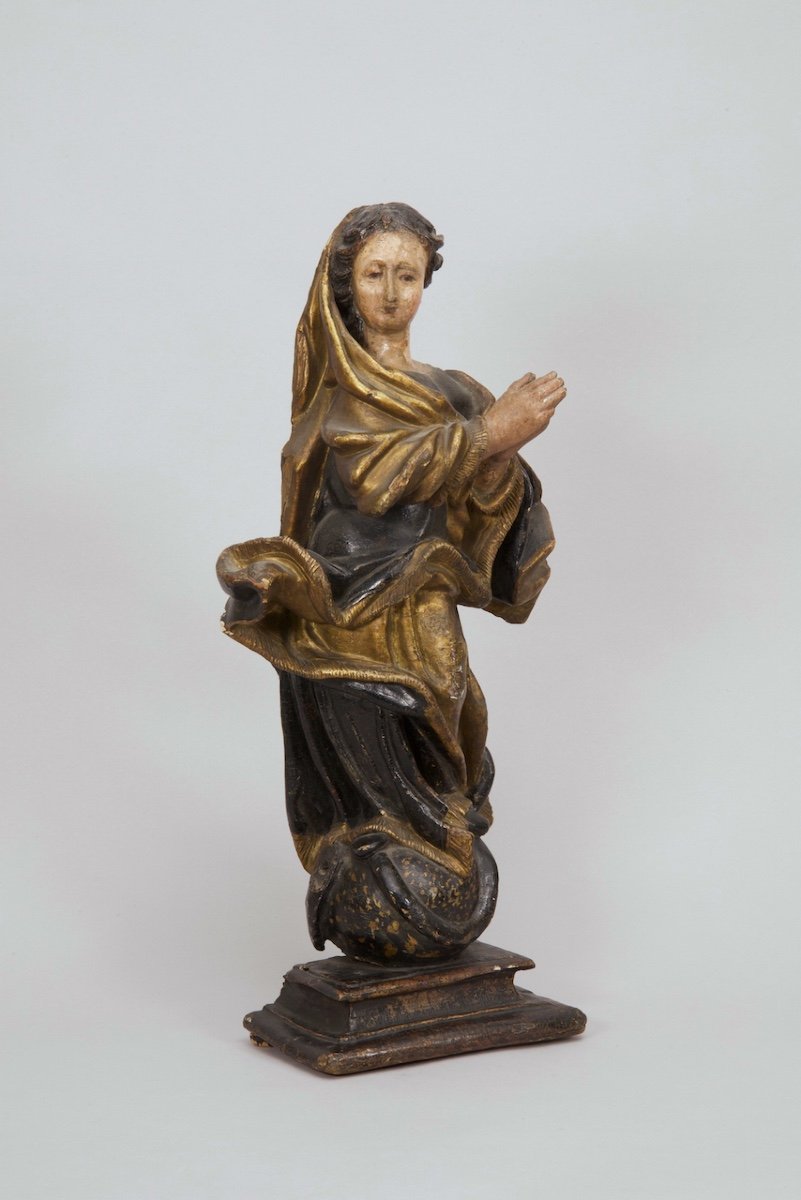 Sculpture Of The Virgin, 18th Century-photo-2