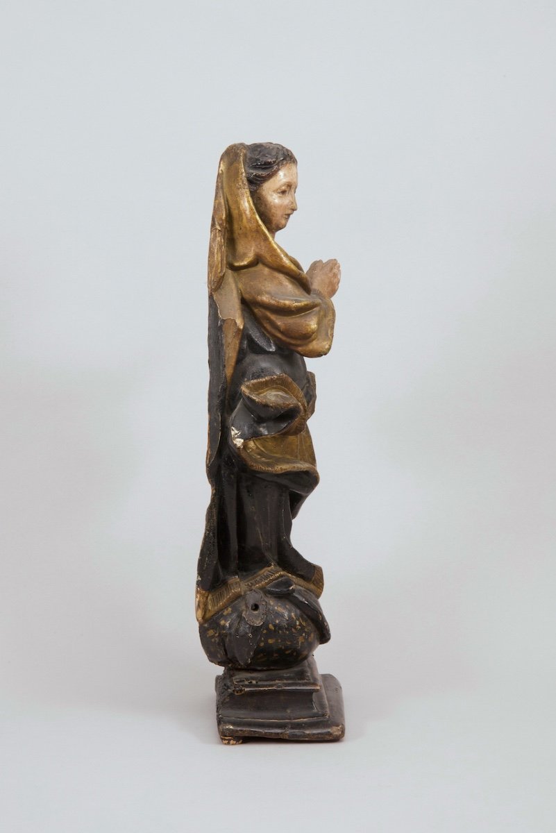 Sculpture Of The Virgin, 18th Century-photo-3