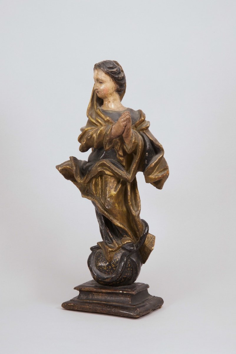 Sculpture Of The Virgin, 18th Century-photo-2