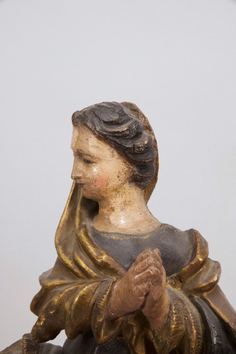 Sculpture Of The Virgin, 18th Century-photo-3