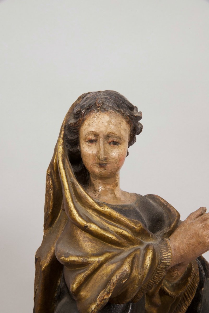 Sculpture Of The Virgin, 18th Century-photo-4