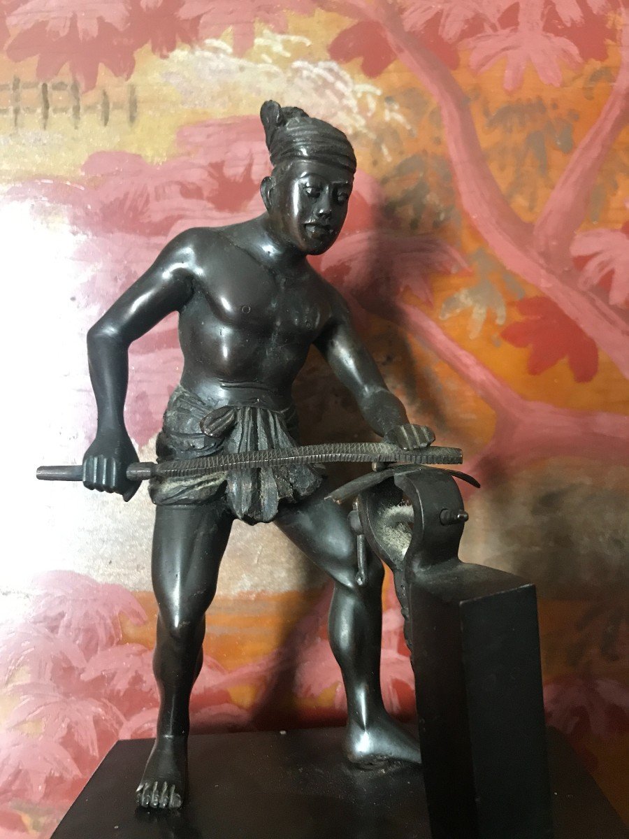 Statuette en bronze du Vietnam XIXème siècle-photo-2