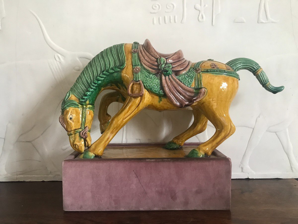 Tang Style Glazed Terracotta Horse