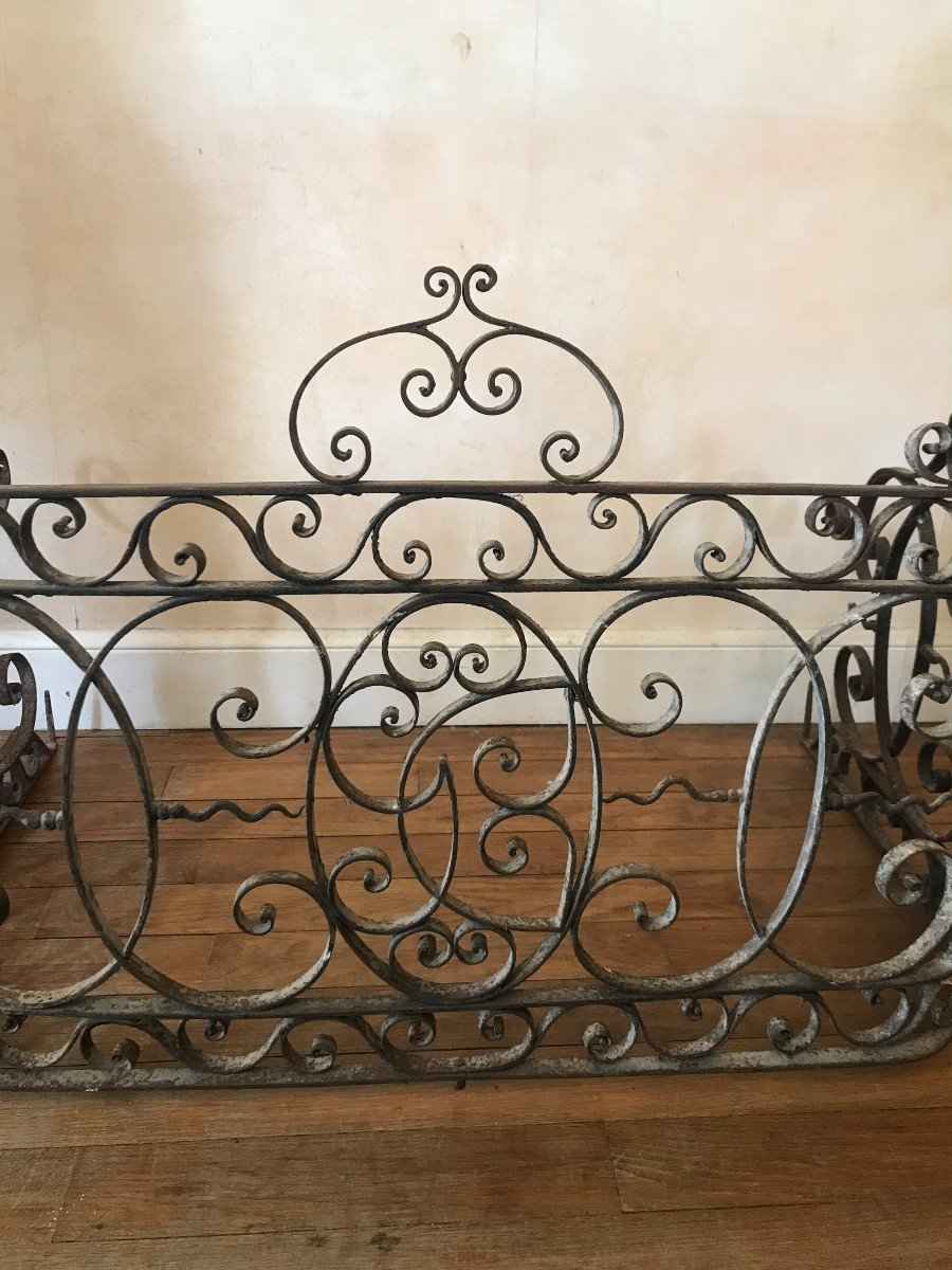 Firewall Fireplace Screen In Wrought Iron 18th Century-photo-2