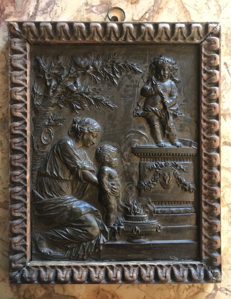Bronze Plaque Offering To Love Early 19th Century