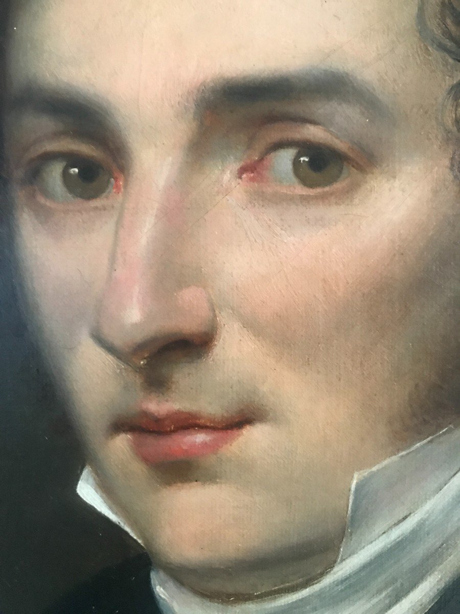 Painting Portrait Of A Man In The Legion Of Honor Signed Antoine Guillaume Schmitz Dated 1828-photo-1