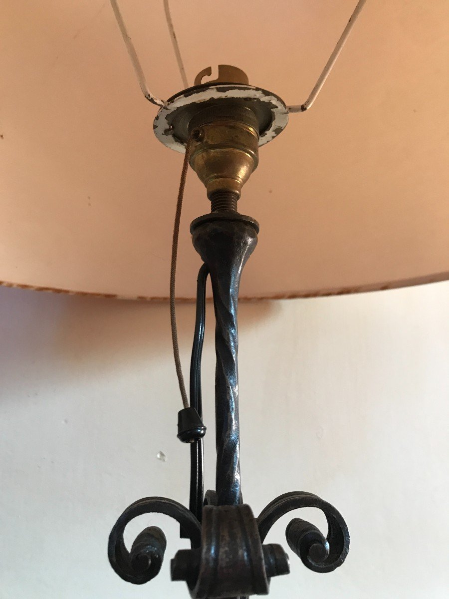 Lampadaire En Fer Forgé De Ferdinand Marrou Circa 1890-photo-5