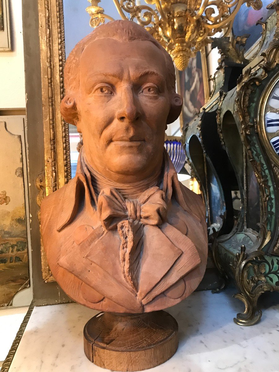 Terracotta Sculpture Bust Of A Man Late 18th Century-photo-2