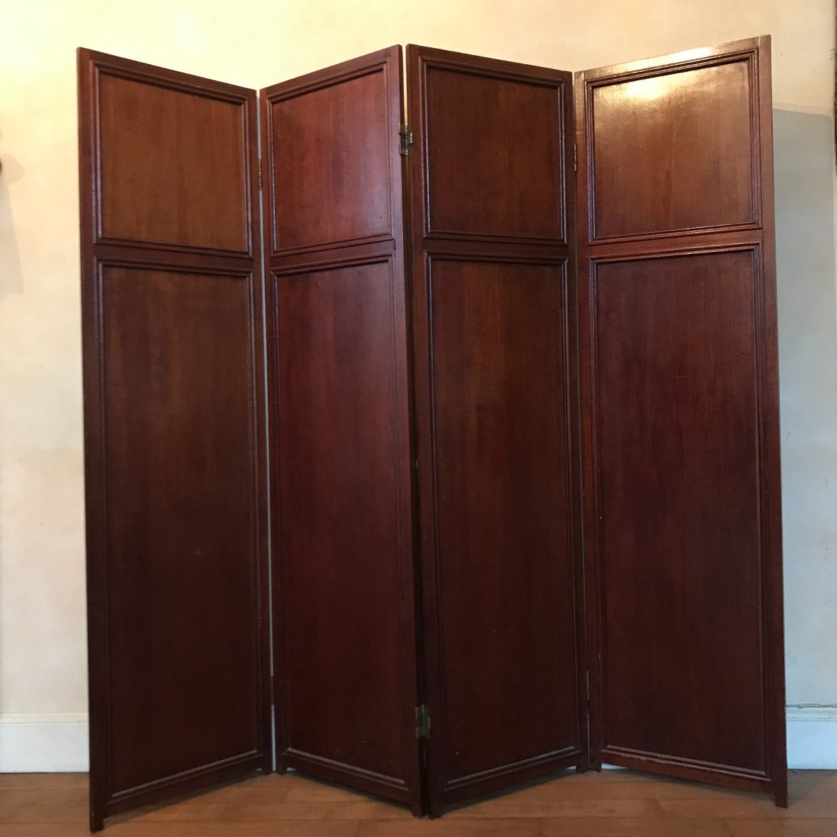 4-leaf Mahogany Screen Circa 1910