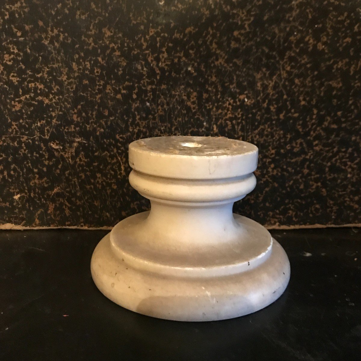 19th Century White Marble Base-photo-1