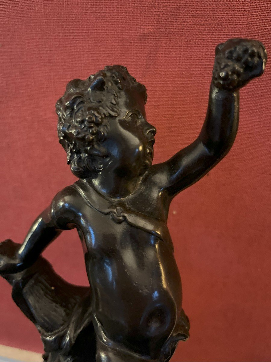 Pair Of Bronze Putti Representing Summer And Autumn 18th Century-photo-4