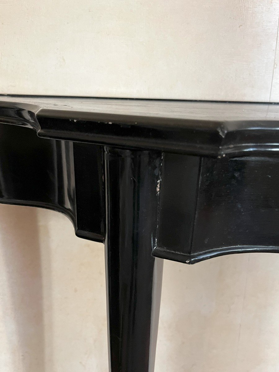 Black Lacquered Wood Console, 1950s-photo-3