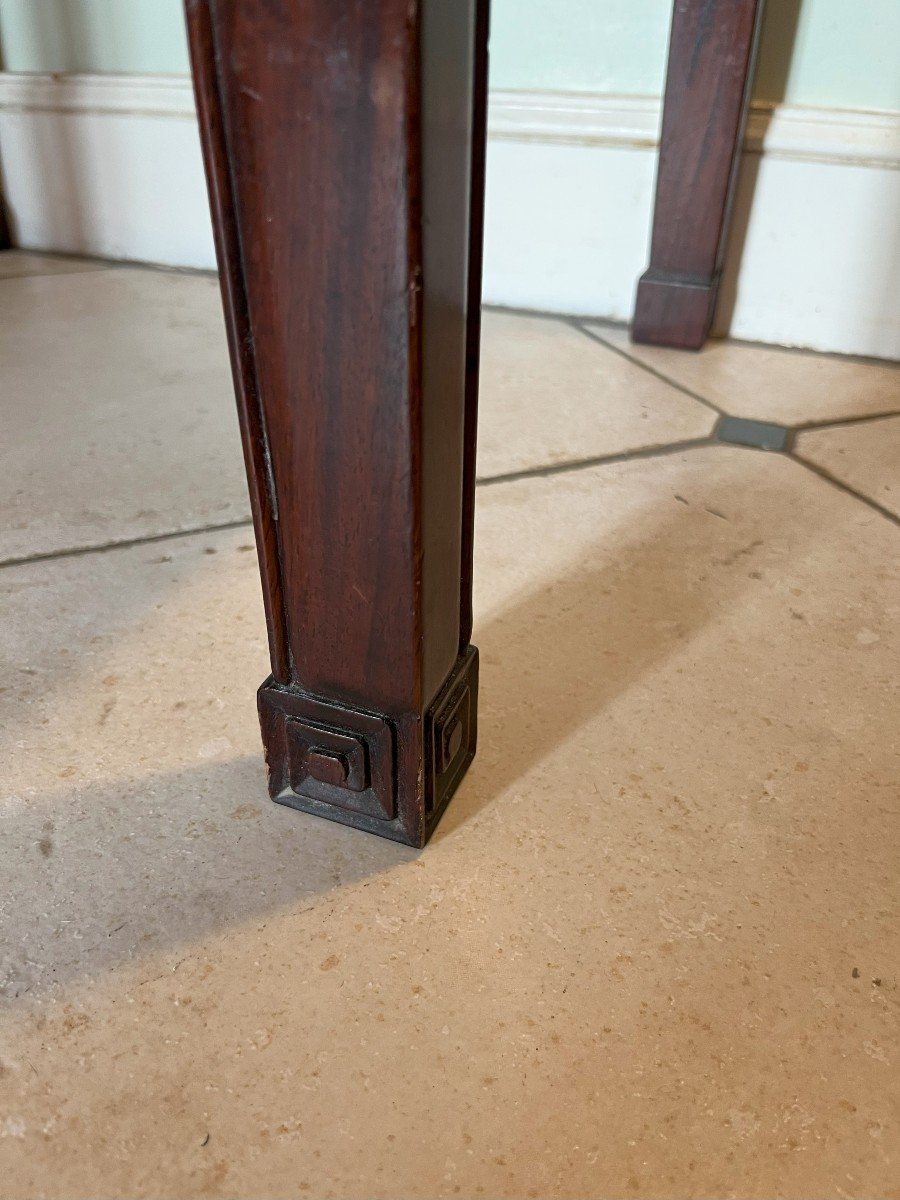 20th Century Chinese Hardwood End Table Or Side Table-photo-2