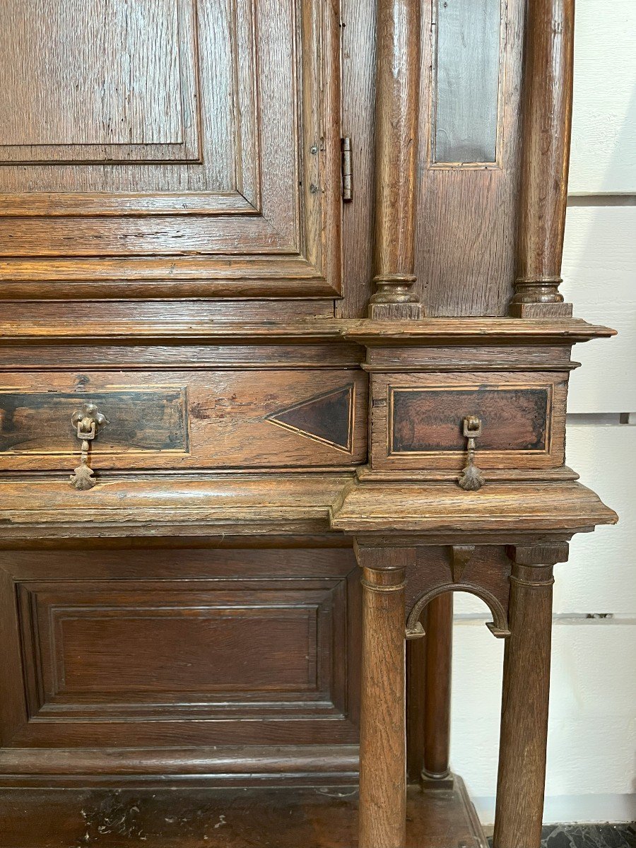 Oak Credenza From The North Of France Or The Netherlands, 17th Century-photo-3