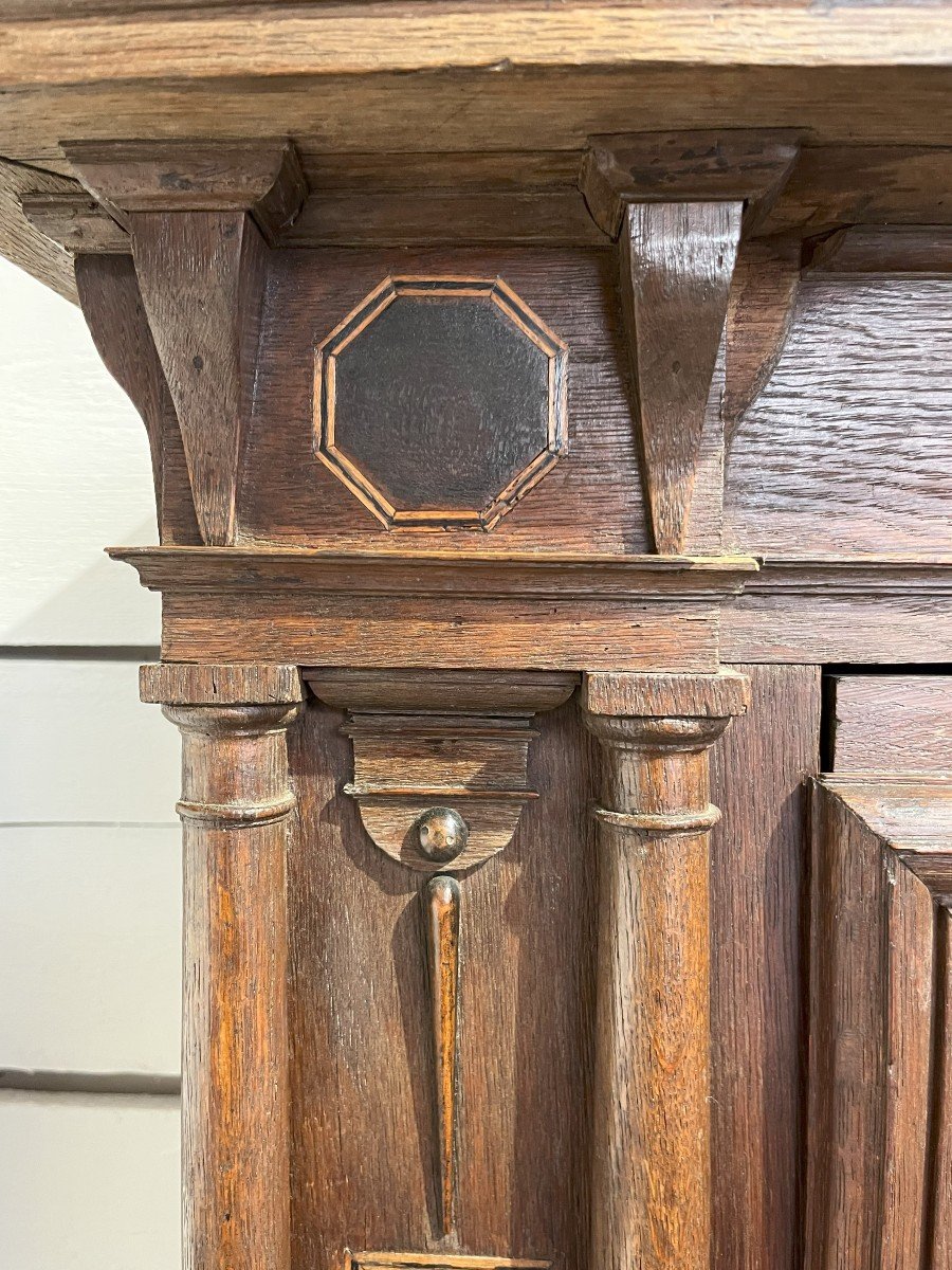 Oak Credenza From The North Of France Or The Netherlands, 17th Century-photo-4