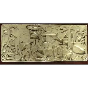 Plaster Bas Relief After Picasso Guernica