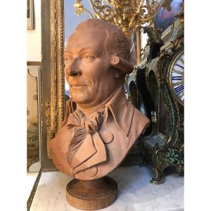 Terracotta Sculpture Bust Of A Man Late 18th Century