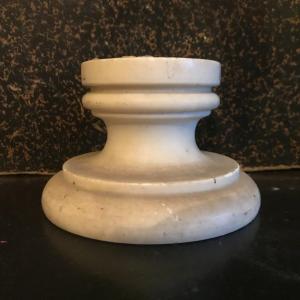 19th Century White Marble Base