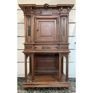 Oak Credenza From The North Of France Or The Netherlands, 17th Century